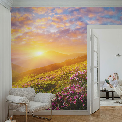Fototapeta s tiskom z motivom gorskega zahoda