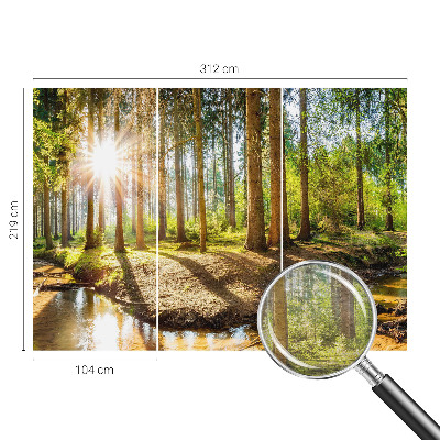 Netkana fototapeta z motivom gozdne idile
