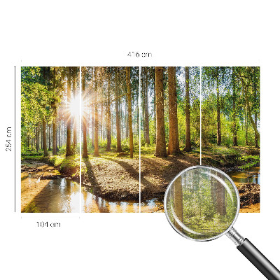 Netkana fototapeta z motivom gozdne idile