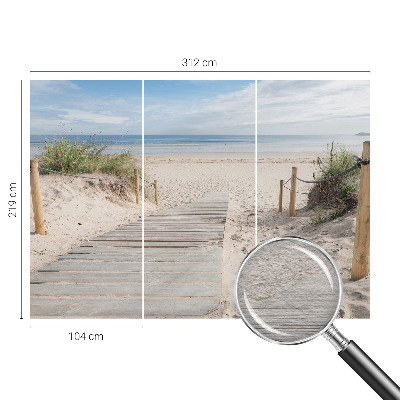 Tiskana fototapeta flis Lesena pot