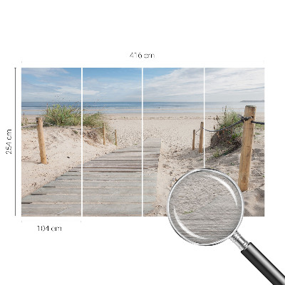 Tiskana fototapeta flis Lesena pot