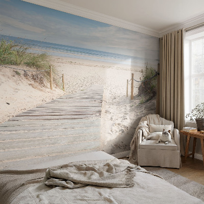 Tiskana fototapeta flis Lesena pot