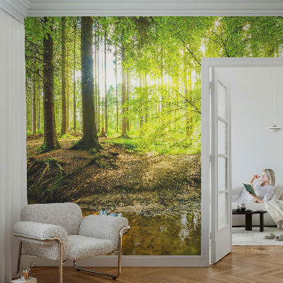 Flis fototapeta za otroško sobo z motivom zelene pokrajine