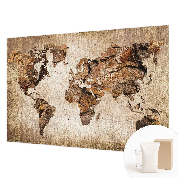 Visokokakovostna fototapeta Leseni zemljevid