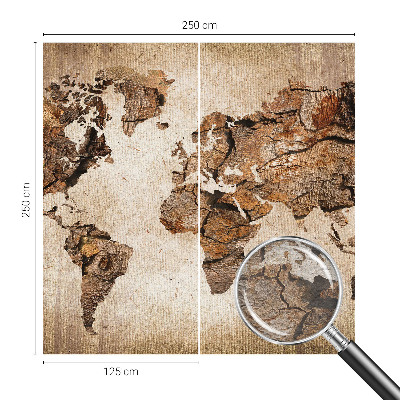 Visokokakovostna fototapeta Leseni zemljevid