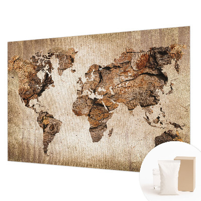 Visokokakovostna fototapeta Leseni zemljevid