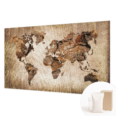 Visokokakovostna fototapeta Leseni zemljevid