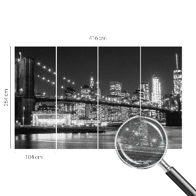 Stenska fototapeta flis z motivom nočne panorame