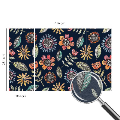 Fototapeta za spalnico Cvetlični mozaik