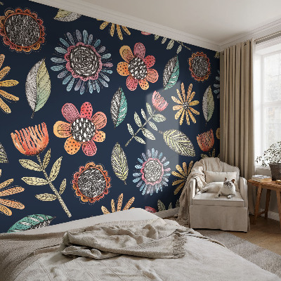 Fototapeta za spalnico Cvetlični mozaik