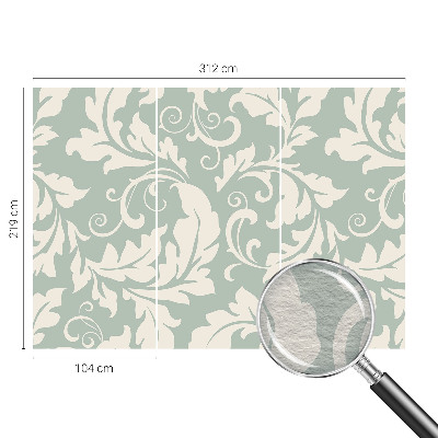 Flis fototapeta za otroško sobo Dekorativni listi