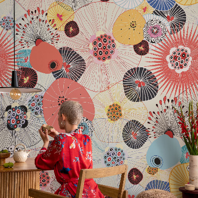 Netkana fototapeta Barvite rože