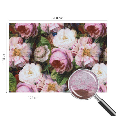 Tiskana fototapeta flis s cvetličnim motivom