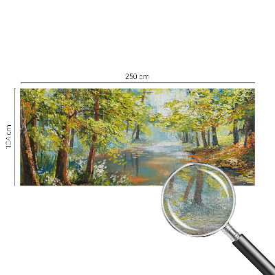 Fototapeta za dnevno sobo z motivom idiličnega jezera