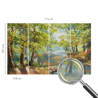 Fototapeta za dnevno sobo z motivom idiličnega jezera