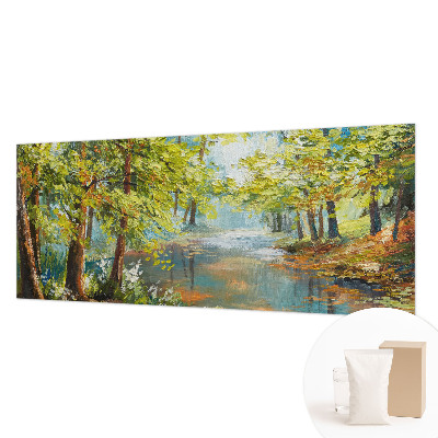 Fototapeta za dnevno sobo z motivom idiličnega jezera