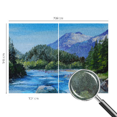 Stenska dekoracija fototapeta Gorska pokrajina