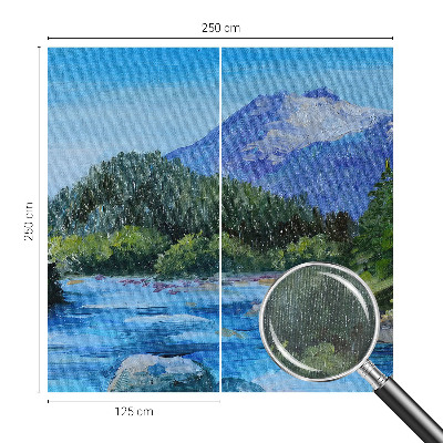 Stenska dekoracija fototapeta z motivom gorske pokrajine