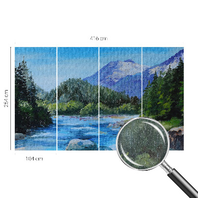 Stenska dekoracija fototapeta z motivom gorske pokrajine