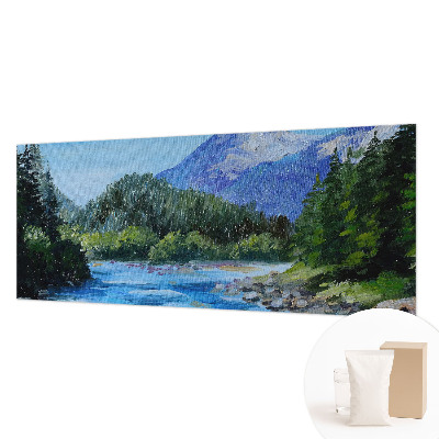 Stenska dekoracija fototapeta z motivom gorske pokrajine