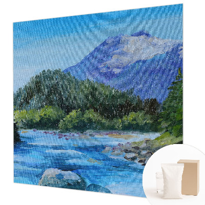 Stenska dekoracija fototapeta z motivom gorske pokrajine