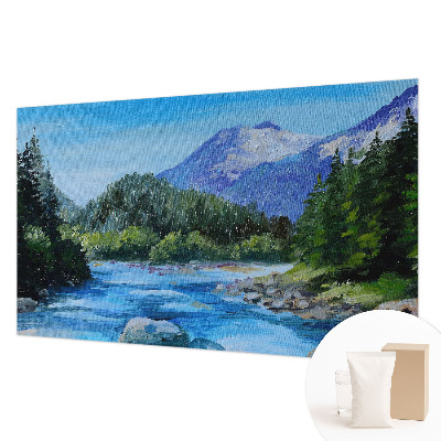 Stenska dekoracija fototapeta z motivom gorske pokrajine