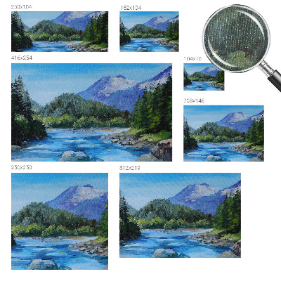 Stenska dekoracija fototapeta Gorska pokrajina