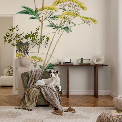 Stenska dekoracija fototapeta z motivom cvetja v naravi