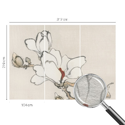 Fototapeta s tiskom z motivom nežnih magnolij