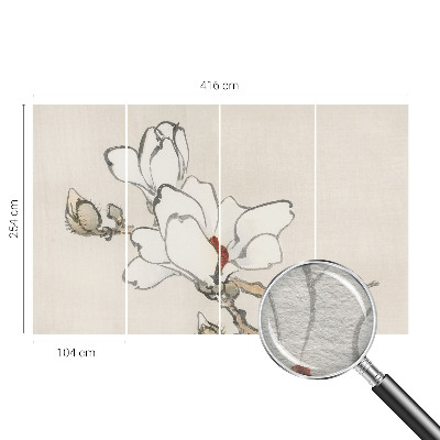 Fototapeta s tiskom z motivom nežnih magnolij
