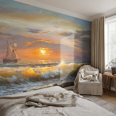 Stenska fototapeta flis z motivom morske panorame