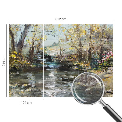 Netkana fototapeta Gozdni potok