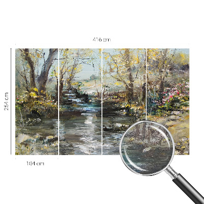 Netkana fototapeta Gozdni potok