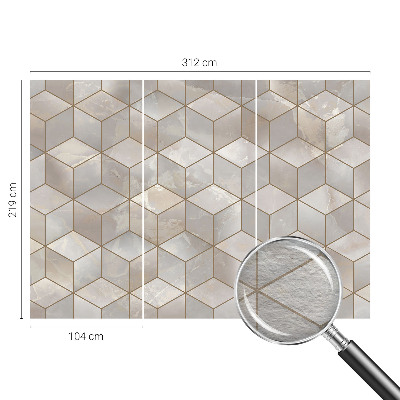Flis fototapeta z geometrijskim mozaikom