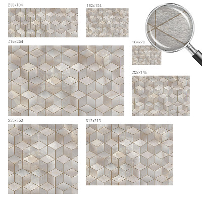 Flis fototapeta z geometrijskim mozaikom