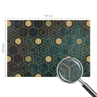 Stenska fototapeta flis z motivom geometričnih šesterokotnikov