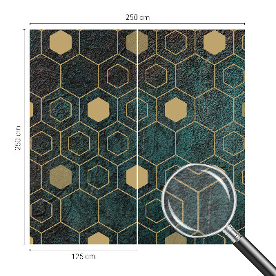 Stenska fototapeta flis z motivom geometričnih šesterokotnikov