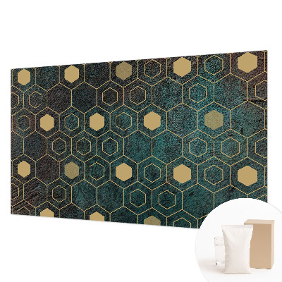 Stenska fototapeta flis z motivom geometričnih šesterokotnikov