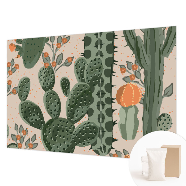 Flis fototapeta za otroško sobo Zeleni kaktusi