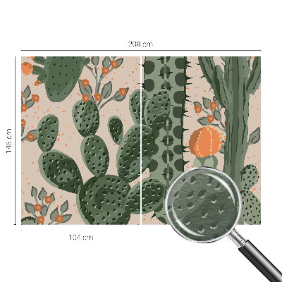 Flis fototapeta za otroško sobo Zeleni kaktusi