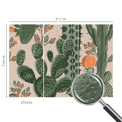 Flis fototapeta za otroško sobo Zeleni kaktusi