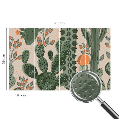 Flis fototapeta za otroško sobo Zeleni kaktusi