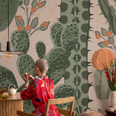 Flis fototapeta za otroško sobo Zeleni kaktusi