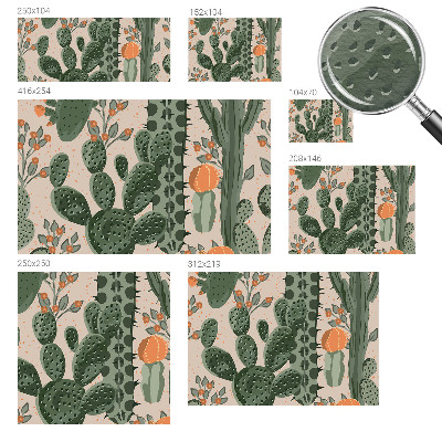 Flis fototapeta za otroško sobo Zeleni kaktusi