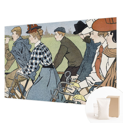 Flis fototapeta za otroško sobo Starinski kolesarji