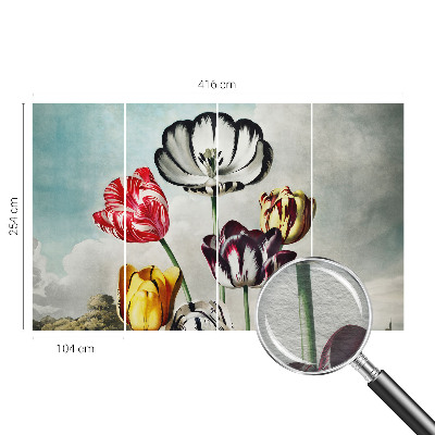 Fototapeta z motivom barvitih tulipanov