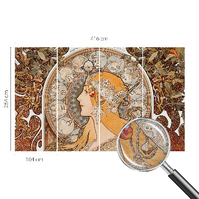 Netkana fototapeta z zodiakalnim motivom v elegantnem slogu