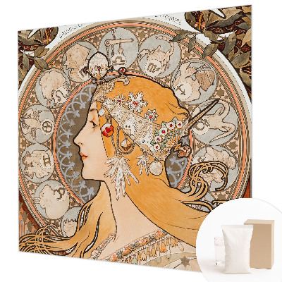 Netkana fototapeta z zodiakalnim motivom v elegantnem slogu
