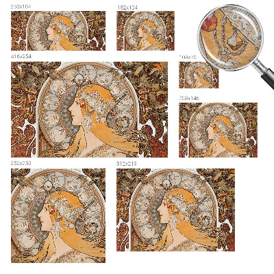 Netkana fototapeta z zodiakalnim motivom v elegantnem slogu