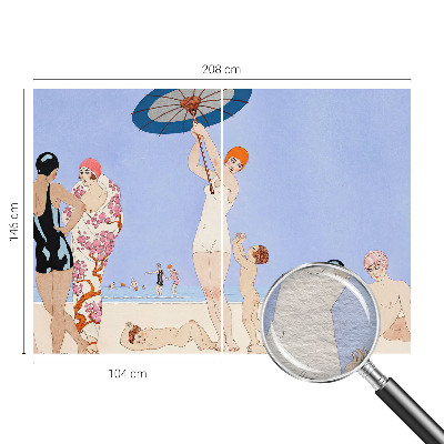 Flis fototapeta za otroško sobo z motivom retro plaže